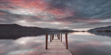 Landing Stage after Sunset - Pink