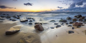 Evan Gross - Big Stones at the Beach - Sunset