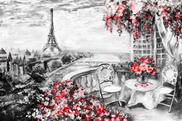 Arthur Heard - Paris View - Eiffel Tower III - Red