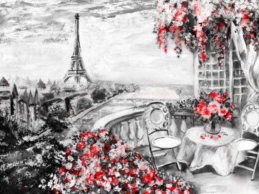 Arthur Heard - Paris View - Eiffel Tower III - Red