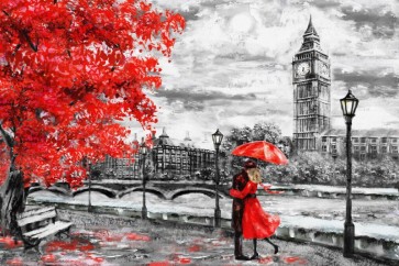 Arthur Heard - London View - Big Ben III - Red