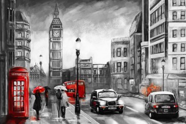 Arthur Heard - London View - Big Ben IV - Red