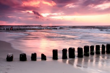 Dennis Aquino - Wooden Beach Old Structure Sunset