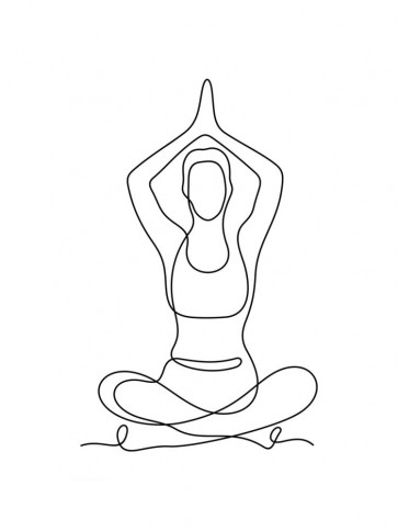 Line Art - Yoga - Inhale I