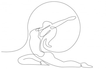 Line Art - Yoga - Reach For It
