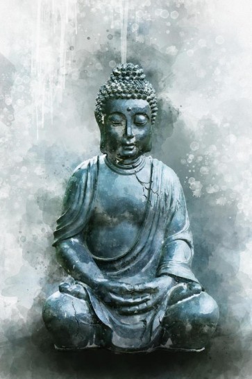 Ming Yazhu - Buddha - Watercolor