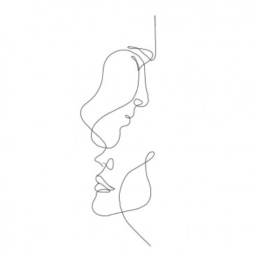 Line Art - Faces - Minimalist Couple