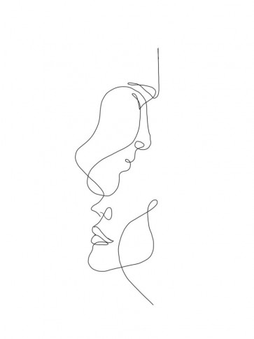 Line Art - Faces - Minimalist Couple