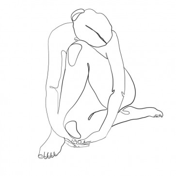 Line Art - Woman - Having A Moment