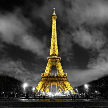 Marie-Louise Hilaire - Paris - Eiffel Tower - Yellow At Dusk