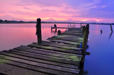 Dennis Aquino - Aging Wooden Jetty At Purple Dawn II