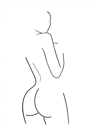 Line Art - Woman - Sketch Of Woman Body I
