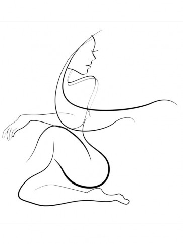 Line Art - Woman - Sketch Of Woman Body III