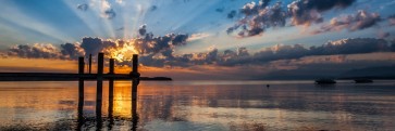 Dennis Aquino - Wooden Clean Landing Jetty Sunset
