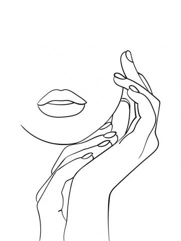 Line Art - Woman - Posing For The Shot I