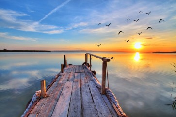 Dennis Aquino - Wooden Rustic Landing Jetty Sunset