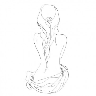 Line Art - Woman - Posing For The Shot III