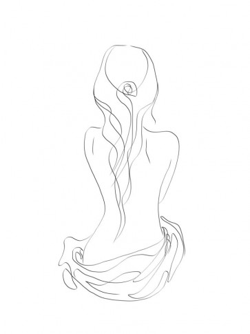 Line Art - Woman - Posing For The Shot III