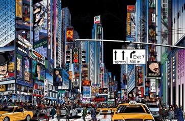 Pop Studio - New York - Times Square Cartoon III