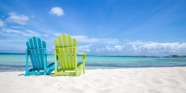 Dolores Flowers - Beach Chairs - You Take The Blue One