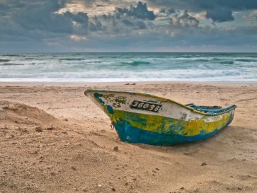 Assaf Frank - Fishing Boat on the shore, Palmachim Beach, Israel