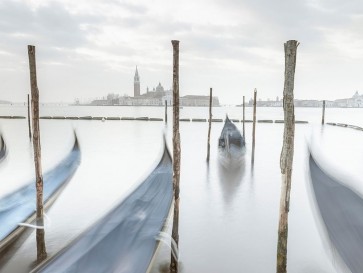 Assaf Frank - Gondolas in lagoon-Venice