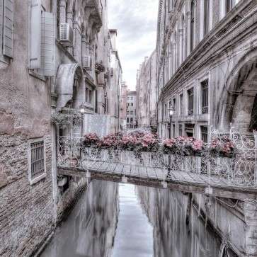 Assaf Frank - Small bridge over narrow canal-Venice-Italy
