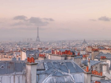 Assaf Frank - View of Eiffel tower from a window of flat, Paris, France
