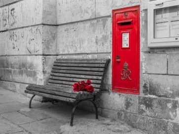 Assaf Frank - Bunch of roses on a bench, Birgu, Malta