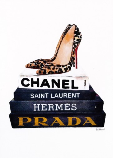 Amanda Greenwood - Book Stack Leopard Shoes