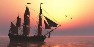Randy Hudson - Sailing at Sunset  