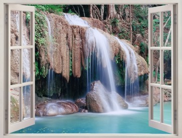 Nicolina Naiara - Window view of Erawan Falls  