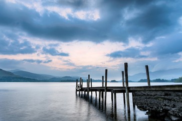 Loren Davis - Moody Dusk Clouds Over Derwentwater Lake  