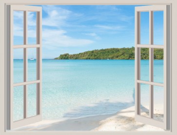 Nicolina Naiara - Window View onto Beach  