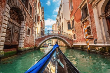 Prim Torkel - View From Gondola on Canals Of Venice In Italy  
