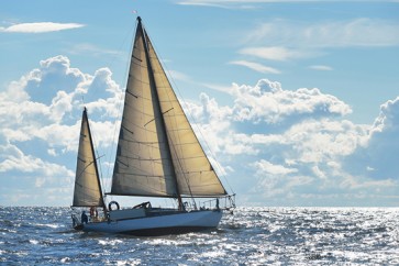 Ricki Mitchello - Yacht Sailing On Sunny Day  