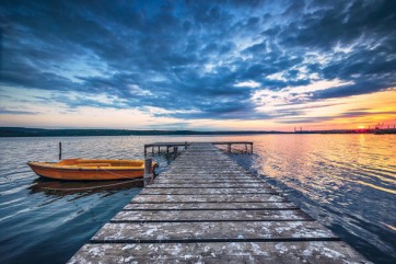 Jonathan James - Small Dock And Boat At The Lake  