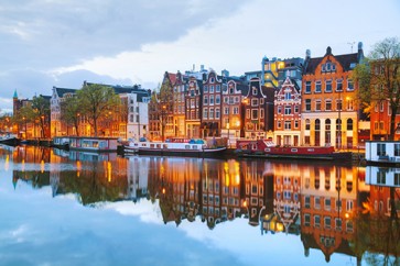 Keith Hardy - Night City View Of Amsterdam  