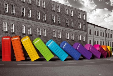 London - Phoneboxes Falling