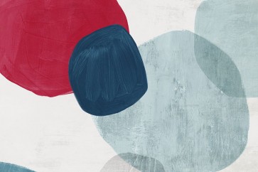 Emma Peal - Red and Blue Pebbles I