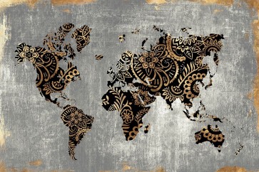 Eva Watts - Gold World Map 