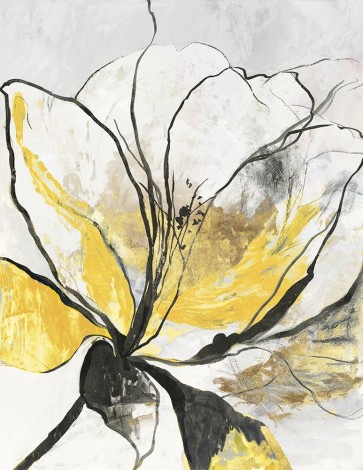Asia Jensen - Outlined Floral I Yellow Version