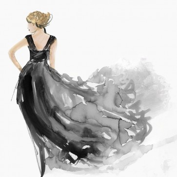 Aimee Wilson - Woman in Black Dress I 