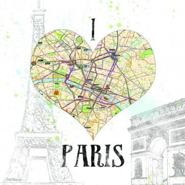 Carol Robinson - I love Paris Map 