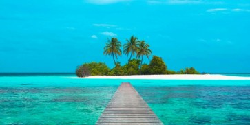 Pangea Images - Jetty and Maldivian island