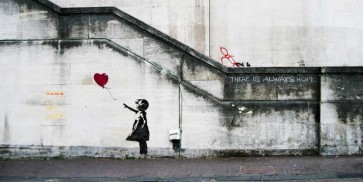 Anonymous - South Bank London-graffiti attributed to Banksy
