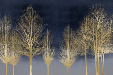 Kate Bennett - Gold Forest on Blue