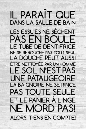Il paraît que dans la salle de bain