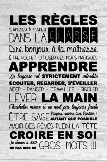 Les règles de la classe