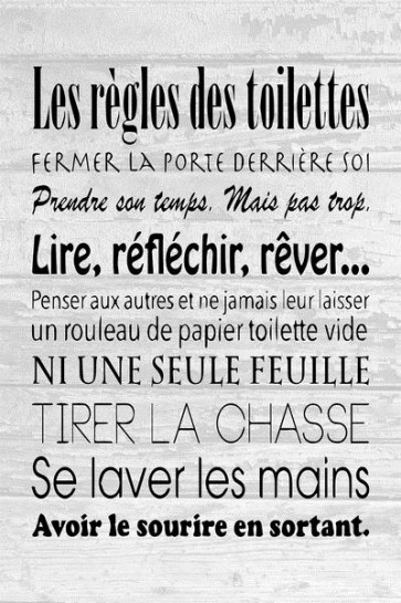 Les règles des toilesttes